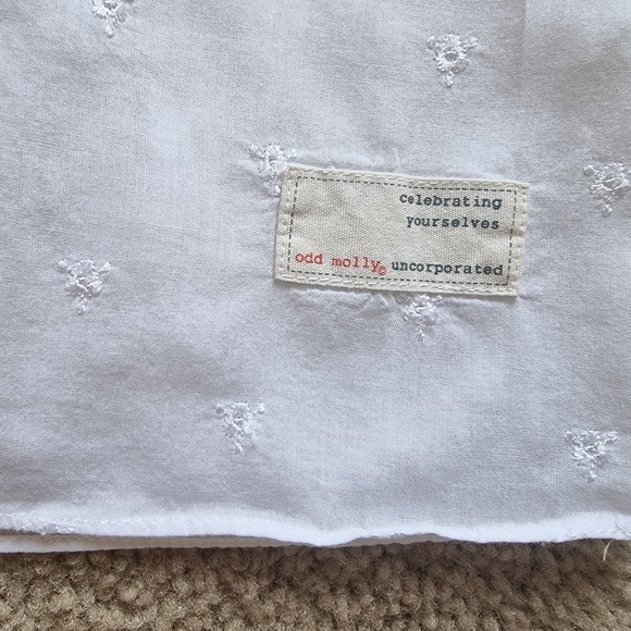 Odd Molly Sz 1 (Small) Blouse Tunic Embroided 100% Cotton - Picture 5 of 12